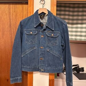 Vintage Wrangler Men's Blue Denim Jacket